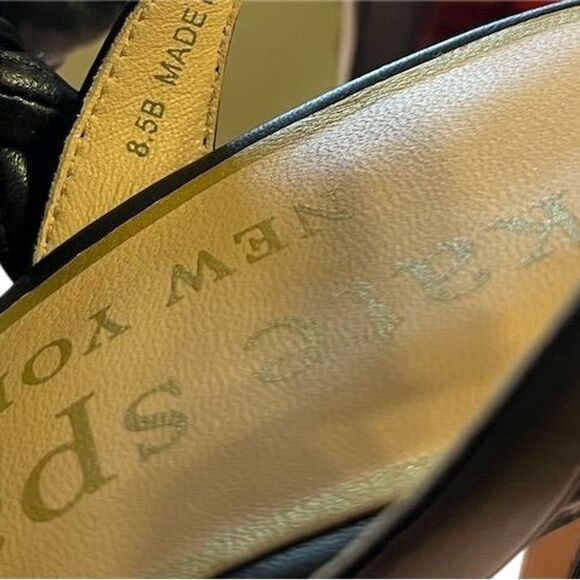 Kate Spade New York Slingback Stiletto Black Sandals Women’s 8.5 w/ Dust Bag - Picture 9 of 13